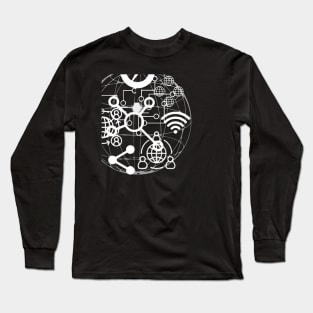 Electrified connection globe Long Sleeve T-Shirt